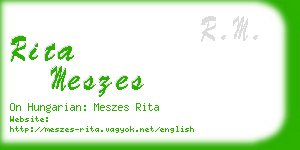 rita meszes business card